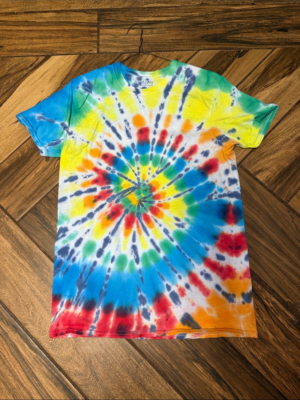 Men’s Rainbow Tie-Dye Spiral Short Sleeve Tee